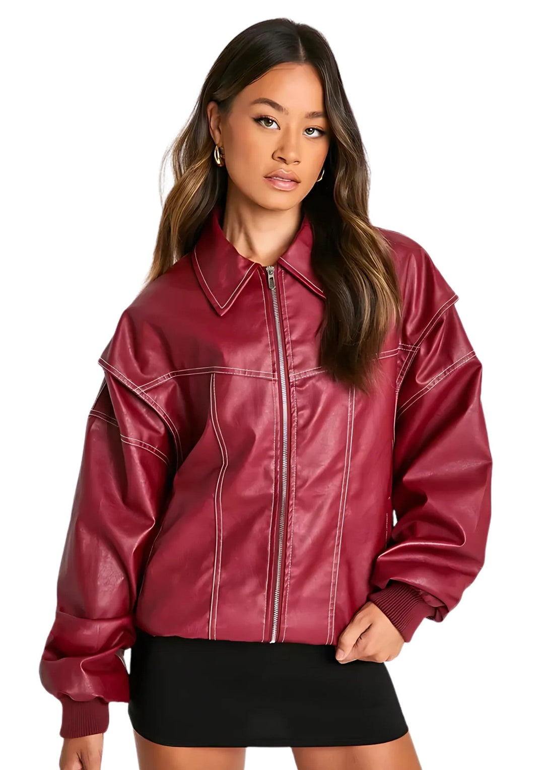 Nira | Oversized Leather Jacket