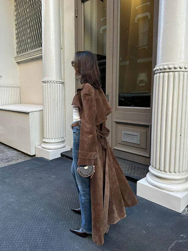 Maré | Suede Trench Coat